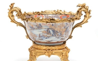 French Chinese Export Imari Porcelain Centerbowl