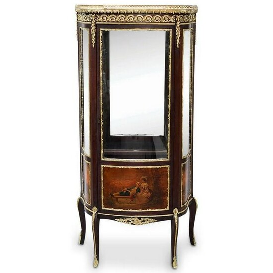 French Gilt Louis XV Style Display Cabinet
