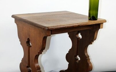 French Gothic Revival oak book table