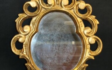 French giltwood shield form mirror