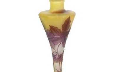 GALLE CAMEO GLASS FLORAL VASE