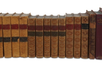 GROUP OF LEATHER BOUND BOOKS OF LITERATURE