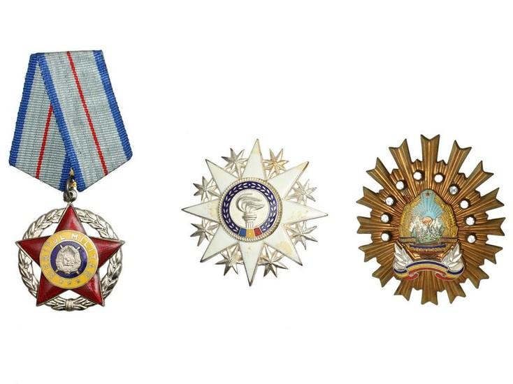 GROUP OF SOVIET ROMANIAN ORDERS AND DECORATION