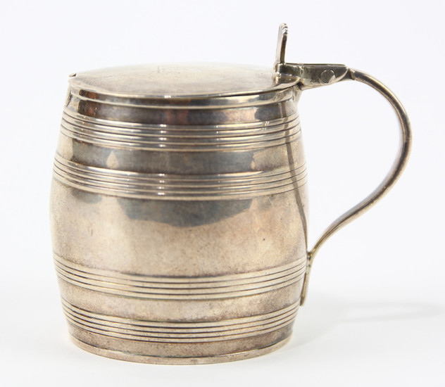 George III sterling silver mustard jar, Sheffield, circa 1793