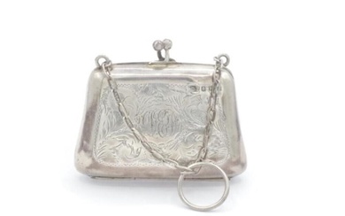 George V silver purse
