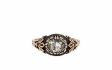 Georgian-style 14kt Gold and Rose-cut Diamond Ring