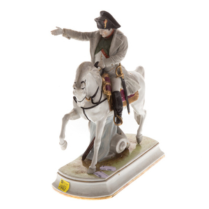 German porcelain figure of Napoleon horseback