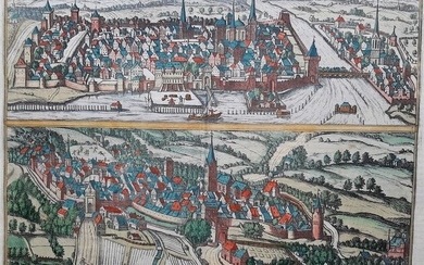 Germany, Konstanz, Zwitserland, Sankt Gallen; G Braun & F Hogenberg | J Janssonius - Constantia, vulgo Costnitz (...) | S. Galli Opp. (...) - 1657