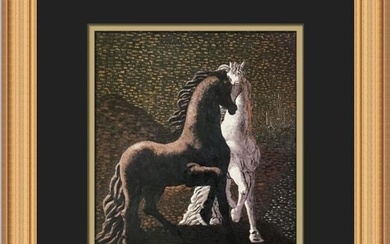 Giorgio De Chirico Oriental Horses Custom Framed Print
