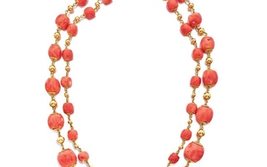 Gold and Coral Longchain