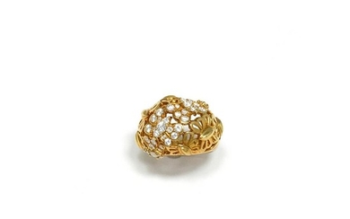 Gold and Diamond Butterfly Dome Ring, Tiffany & Co.