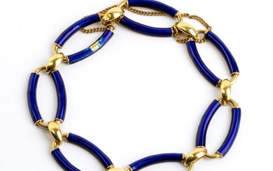 Gold enamel bracelet, owned by Countess Paola Della Chiesa