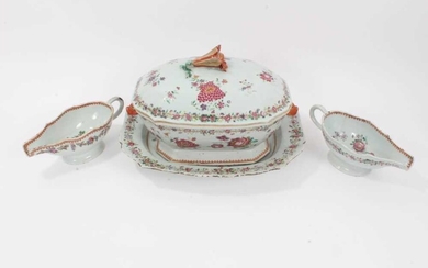Good collection of 18th century Chinese famille rose dinner wares