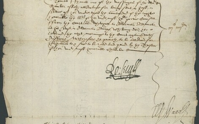 Great Britain Robert Cecil, 1st Earl of Salisbury 1598 payment request from Thomas Fynnett, mes...