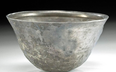 Greek Hellenistic Silver Drinking Vessel Mastoid Form