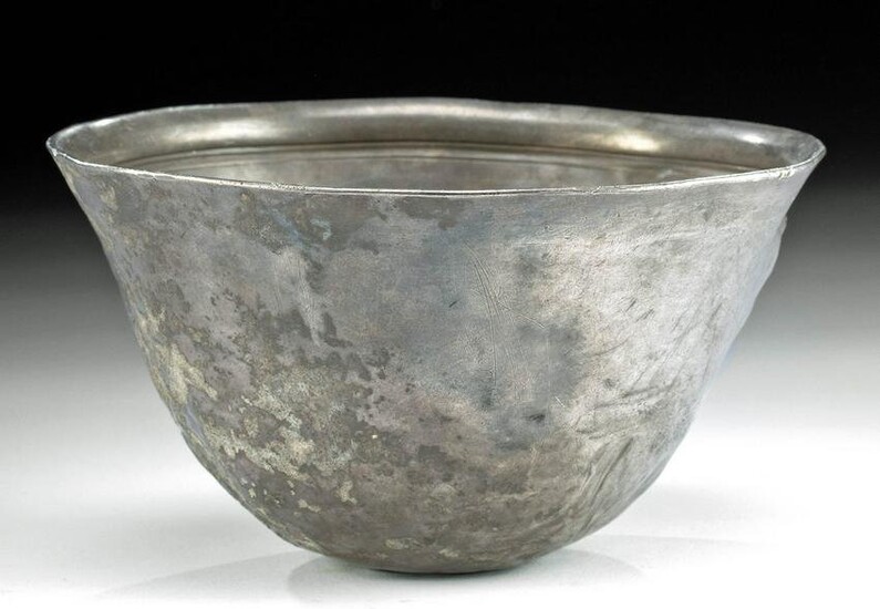 Greek Hellenistic Silver Drinking Vessel Mastoid Form