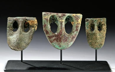 Group of 3 Canaanite Bronze Duckbill Axe Heads