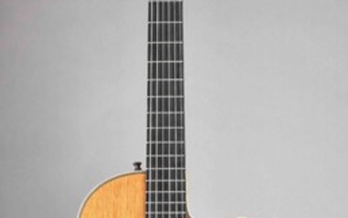 Guitare électrique, "Ovation 1763", caisse en plastique, légers dommages, fentes Longueur 105 cm x 40...
