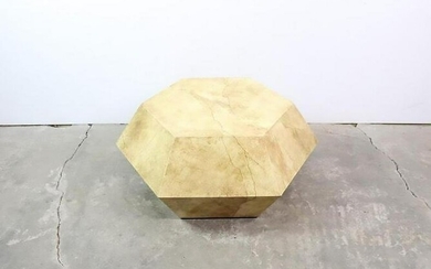 Handmade Faux Marble Geometric Hexagonal Coffee Table