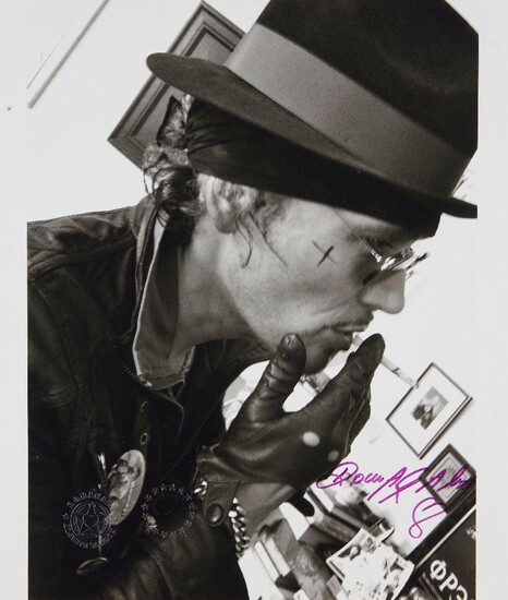 Hannah Domagala, British b.1976- Adam Ant in various poses; photographic prints on matt and satin paper with a Hahnemuhle pearl print, all signed by the artist with her blindstamp, the smallest 35.5 x 30.5 cm, the largest 40.5 x 30.5 cm (unframed)...