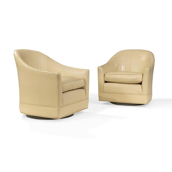 Harvey Probber - Leather Swivel Chairs