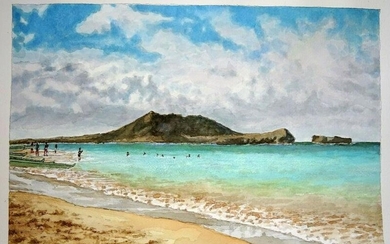 Hawaii Painting Mokapu Kailua Beach Park Segedin #147