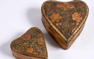 Heart shaped boxes, 17th century