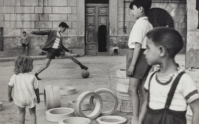 Herbert List (1903-1975) Boys Playing Football, Naples, 1959