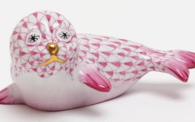 Herend "Seal" Fishnet Porcelain Figure