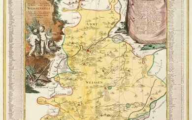 Historical map of Weissenfels, 18th century, ''Accurate Geographical Delineation of the High