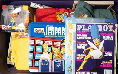 Huge Lot Of Simpsons Items Including The Marge Simpson Playboy Figures Games