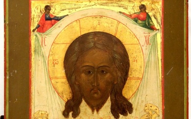 Icon - Christ Mandylion - Wood