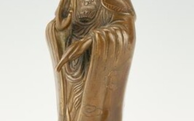 Inlaid Chinese Bronze Guanyin