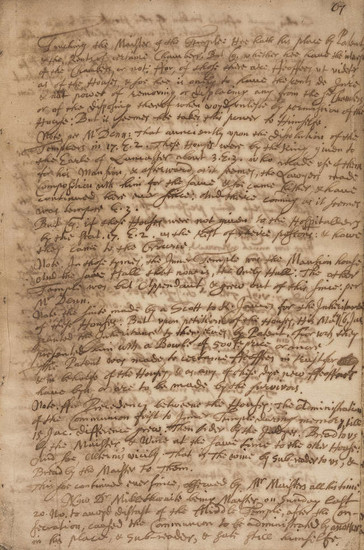 Inner Temple and Middle Temple.- [?Wallop (Richard, lawyer)] Concerning the Temples, manuscript, [c. 1680].