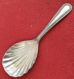 Irish Shell Pattern Silver Caddy Spoon with Special Commemor...