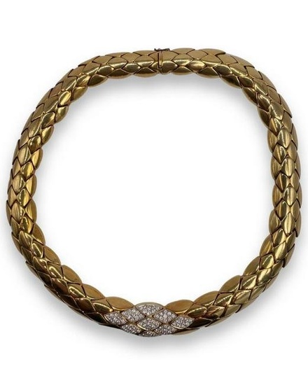 Italian 18kt YG & Approx 2.50ct Diamond Necklace