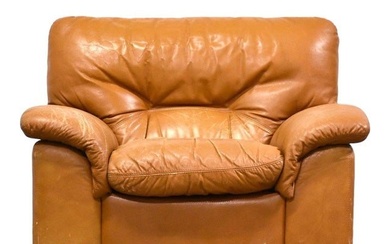 Italian Leather Club Lounge Chair