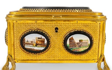 Italian Micro-Mosaic Gold Gilt Box