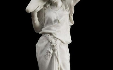 Italian school of the early 20th century. "Woman with pitcher". Marble. Signed on the base.