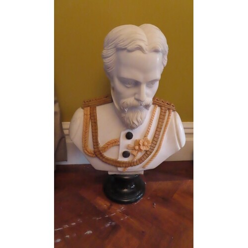 Italian white marble bust of General Ulysses Grant ? On a da...
