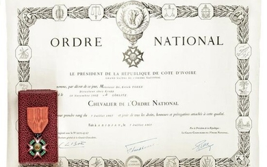 Ivory Coast - a Knight's Cross of the Ordre National