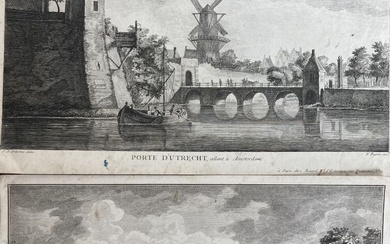 J. J. DELORME, gravé par Pierre-François BALSAN (vers 1723-1797). Porte d'Utrecht allant à Amsterdam ;...