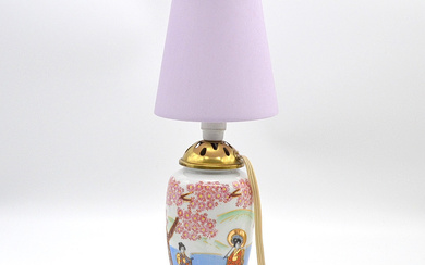JAPANESE SATSUMA VASE LAMP, CA. 32.5 CM HIGH, EARLY 20TH CENTURY.