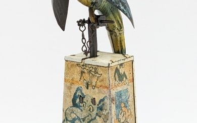 JDN German Tin Windup Parrot