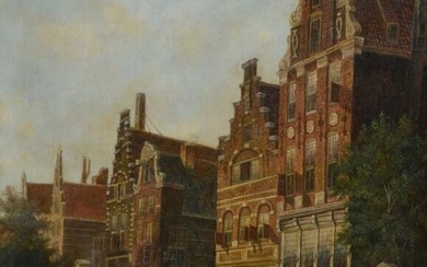 J.O. Weevers (1840-1910) - Stadsgezicht