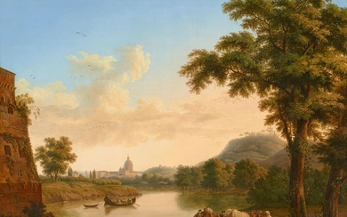 Jacob Philipp Hackert - View to the Tiber and St Peter's from Ponte Milvio