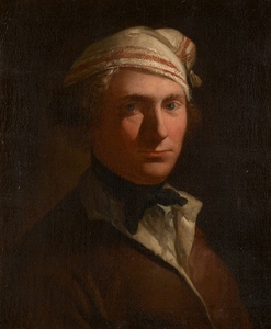 Jens JUEL Funen, 1745 - Copenhague, 1802 Portrait d'homme au bonnet