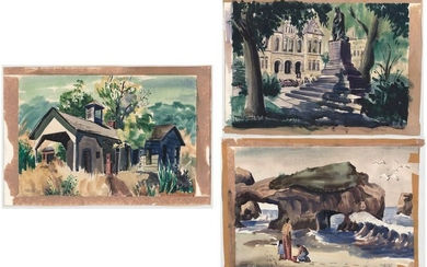 John De Vincenzi (1921-2006, CA) Watercolors