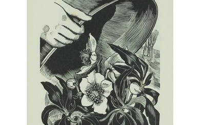 John Nash - Flowers and faces, wood engraving inscribed The ...