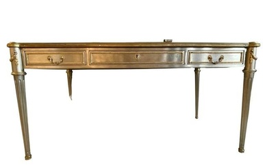 John Vesey Mid-Century Modern Desk or Bureau plat, Steel and Bronze